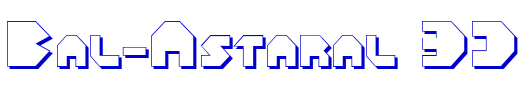 Bal-Astaral 3D フォント